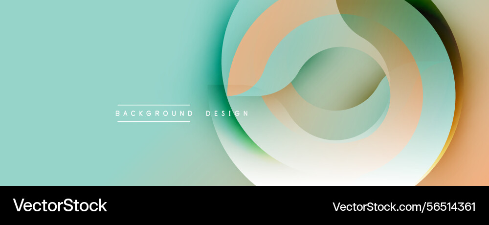 Abstract design features layered circles soft Vector Image
