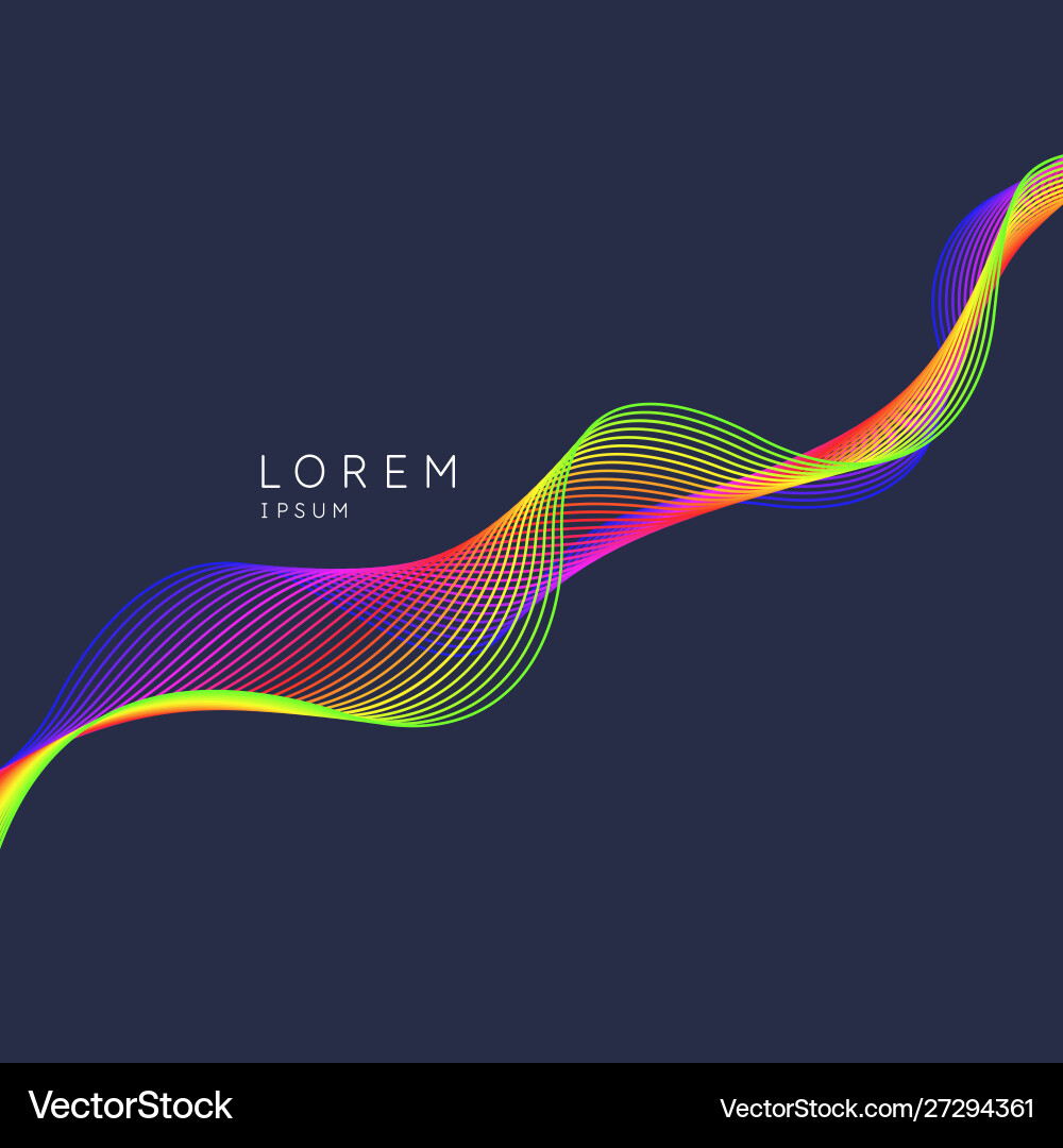 Abstract element with dynamic linear waves Abstract element with dynamic linear waves vector image
