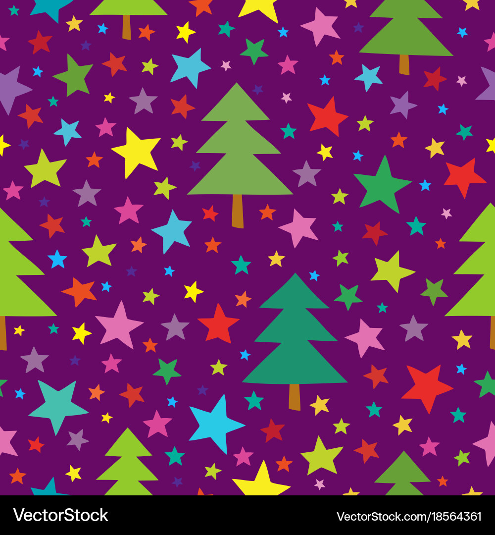 Christmas seamless simple pattern with colorful vector image