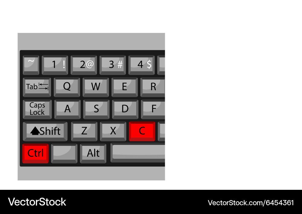 Combination of buttons to copy vector image