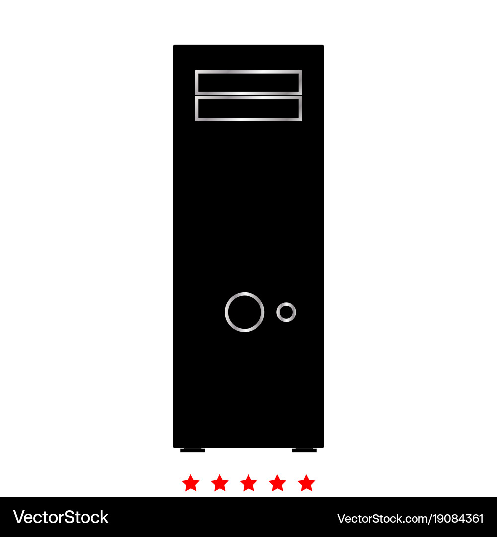 Computer case or system unit icon different vector image