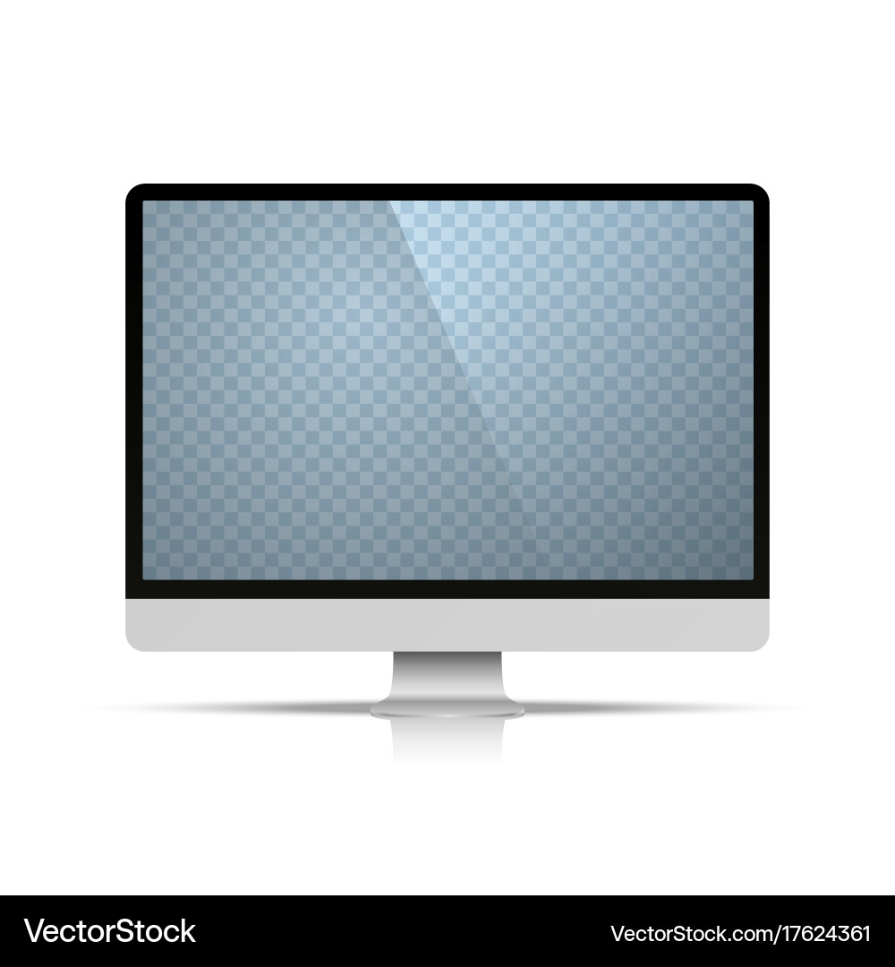 Computer object on the white background vector image