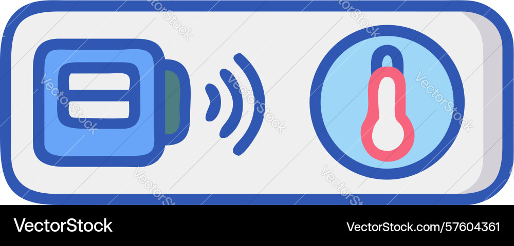 Data storage device alert temperature warning vector image