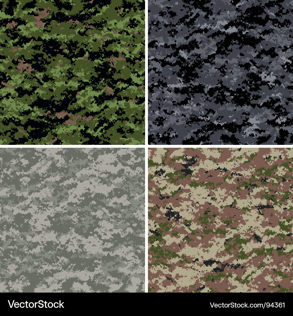 Digital Camouflage Patterns vector image