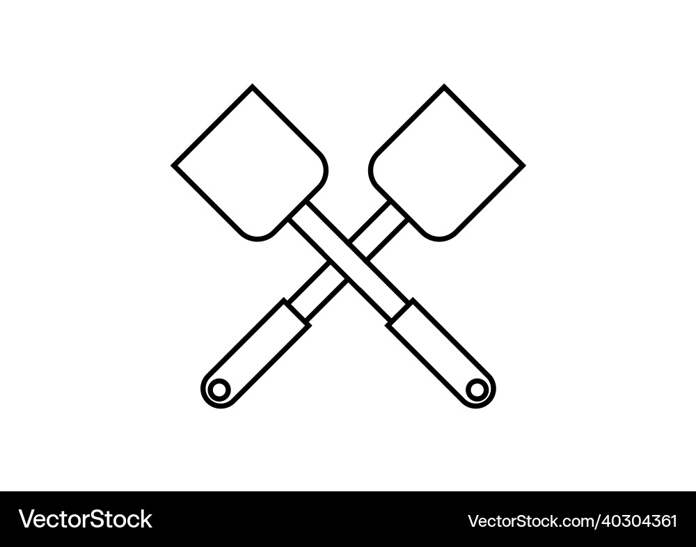 Outline of a spatula with simple design Outline of a spatula with simple design Vector Image