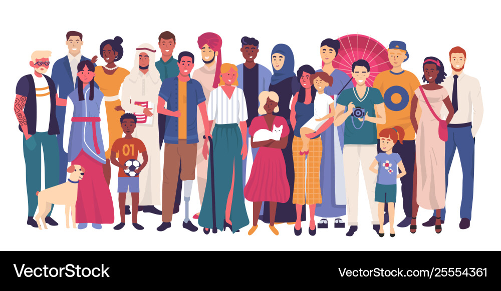 People characters different nationality People characters different nationality vector image