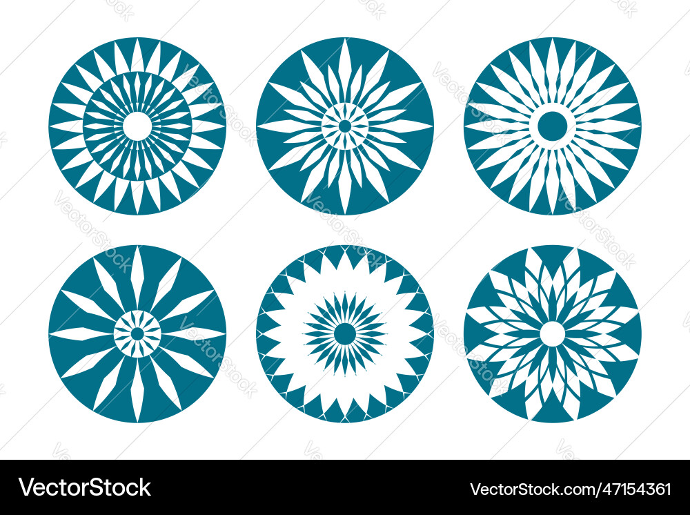 Radial Geometric Patterns - Circular & Abstract vector image