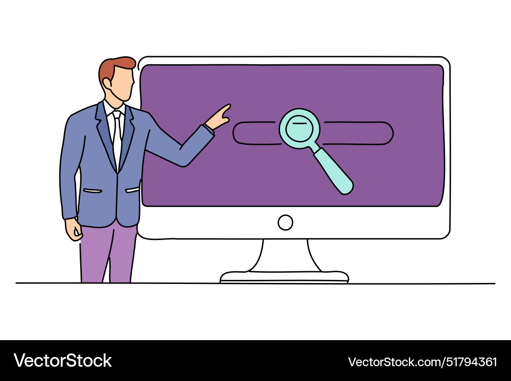 Searching browsing internet data information Searching browsing internet data information vector image