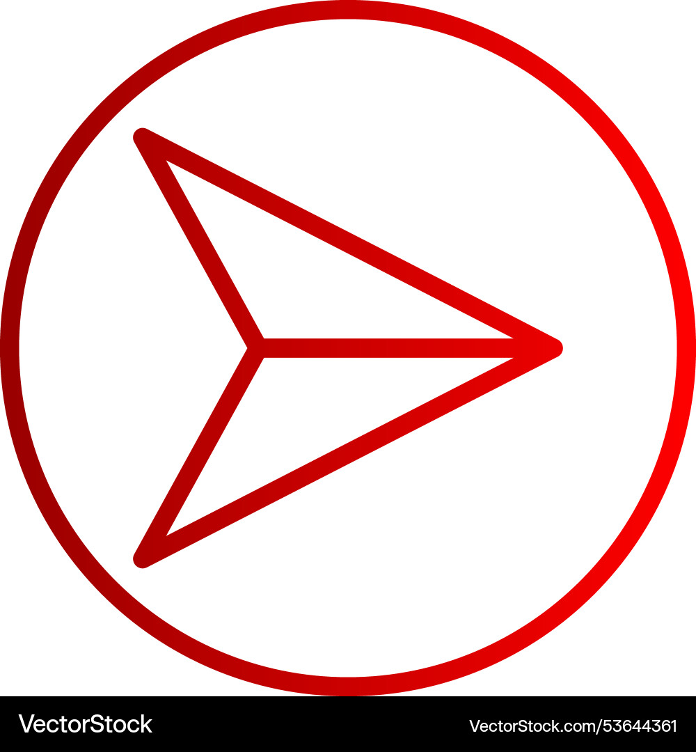 Send line gradient icon Vector Image