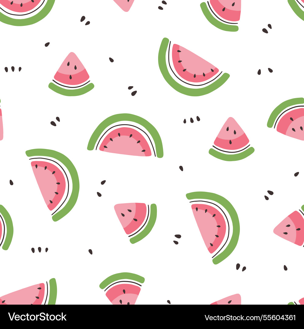Watermelon slices seamless pattern Watermelon slices seamless pattern vector image