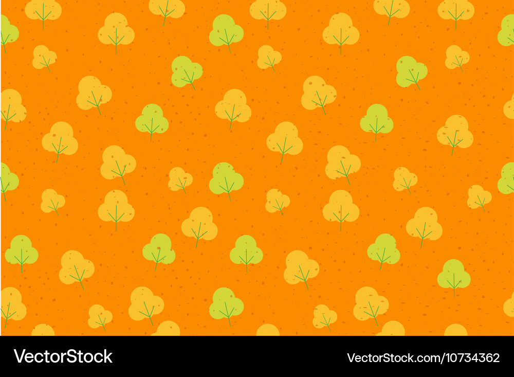 Autumn tree background seamless pattern Vector Image