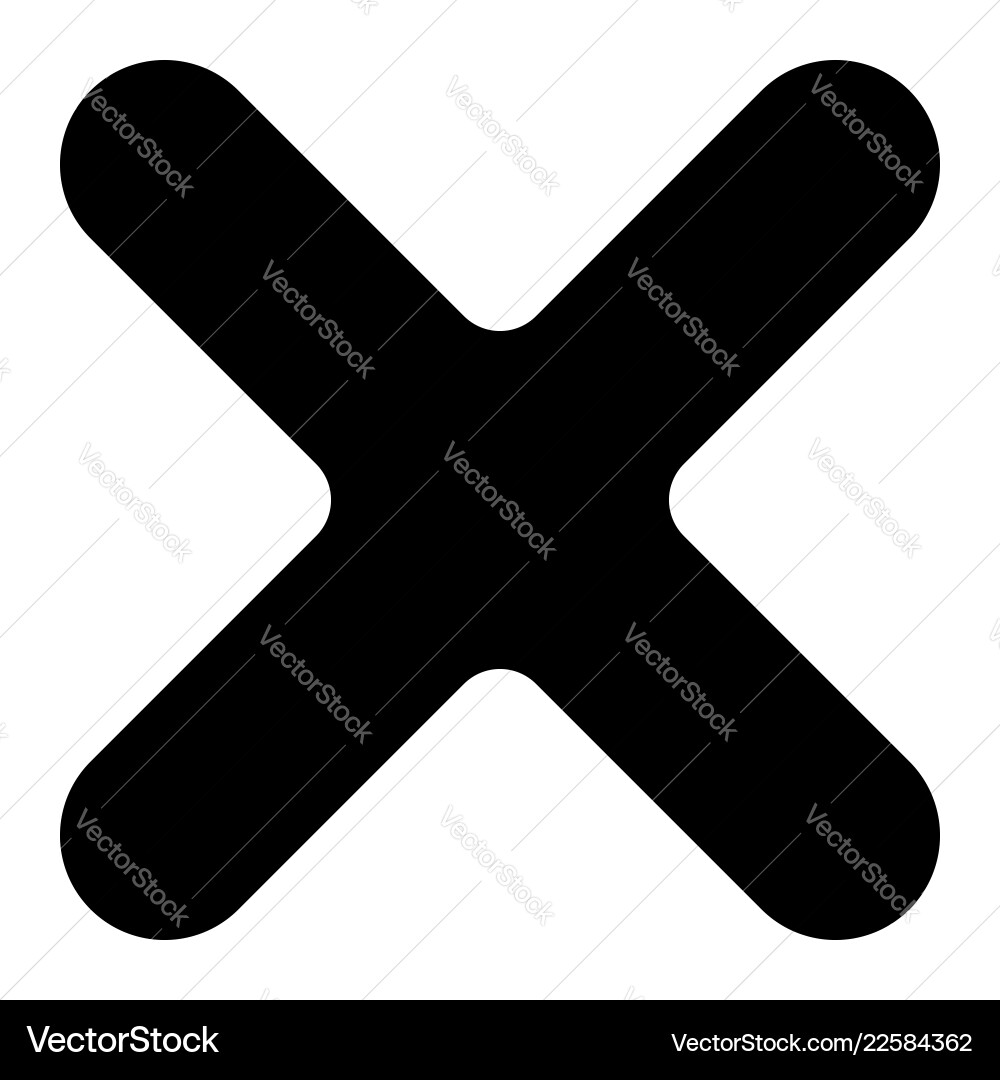 Dropdown Menu Icons - X Symbols vector image