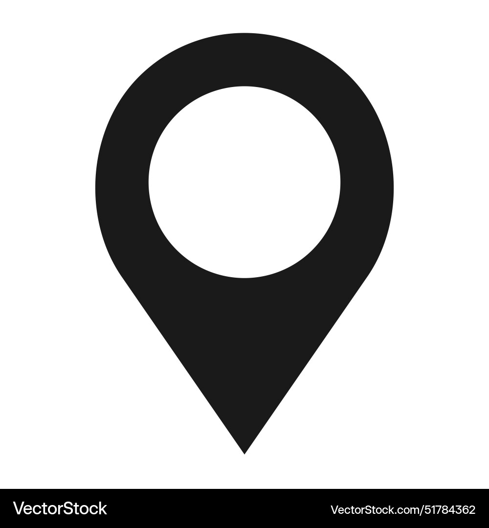 Gps location map pointer icon black Gps location map pointer icon black vector image