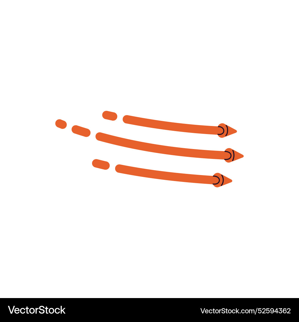 Lines with cursors pointing direction arrows vector image