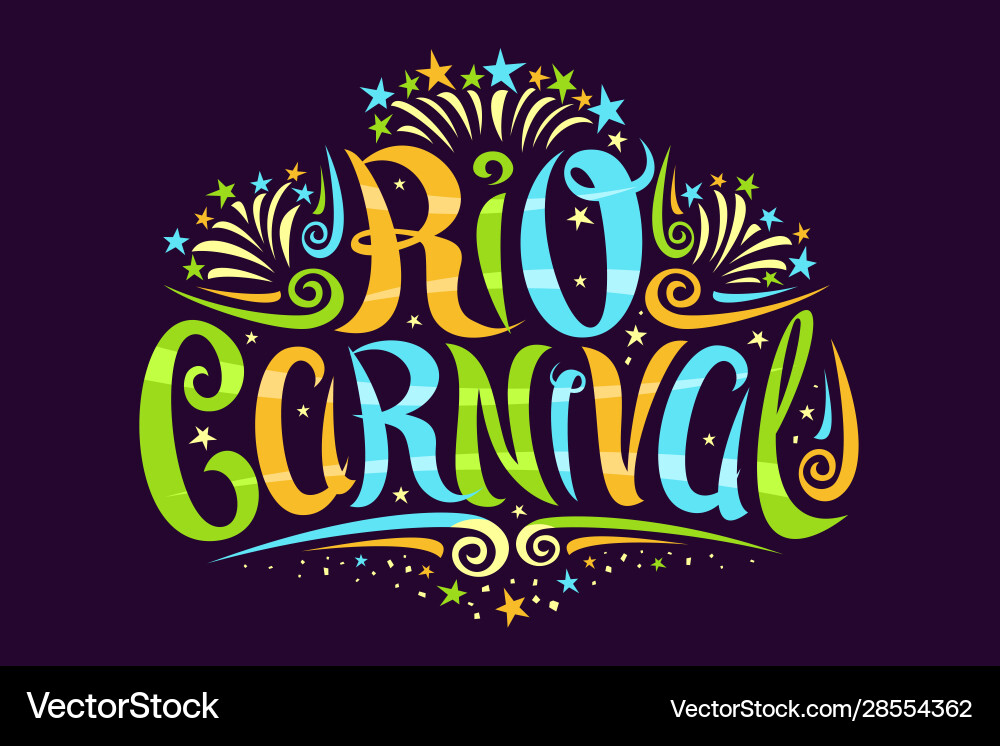 Logo für Fasching in rio de janeiro Logo für Fasching in rio de janeiro vektorbild