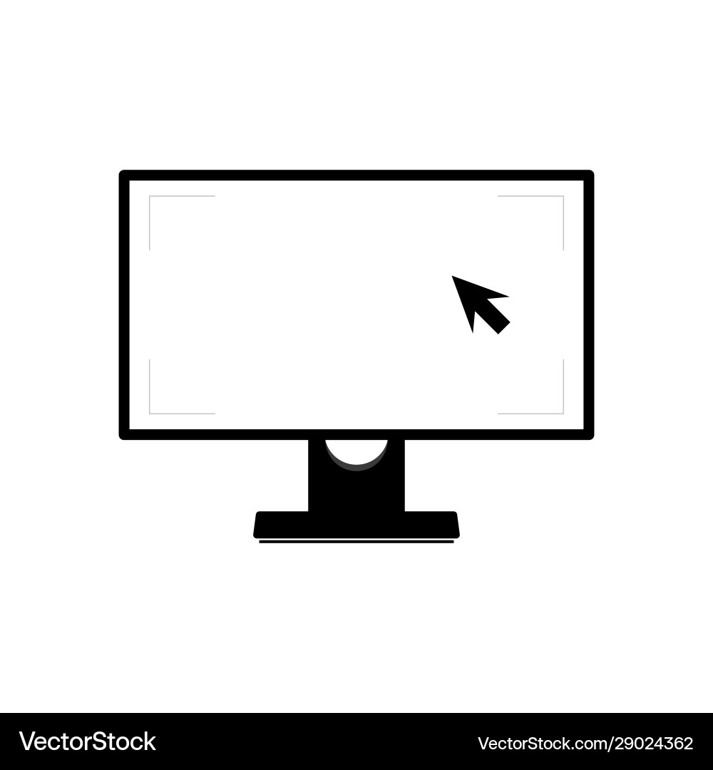 Monitor with a blank and isolated screen Vector Image