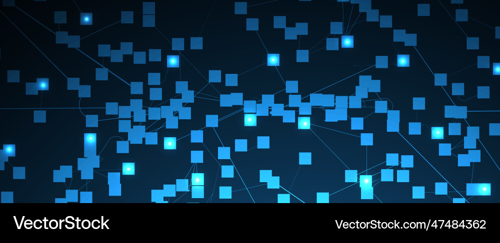 Neural network concept connected cells with links Neural network concept connected cells with links vector image