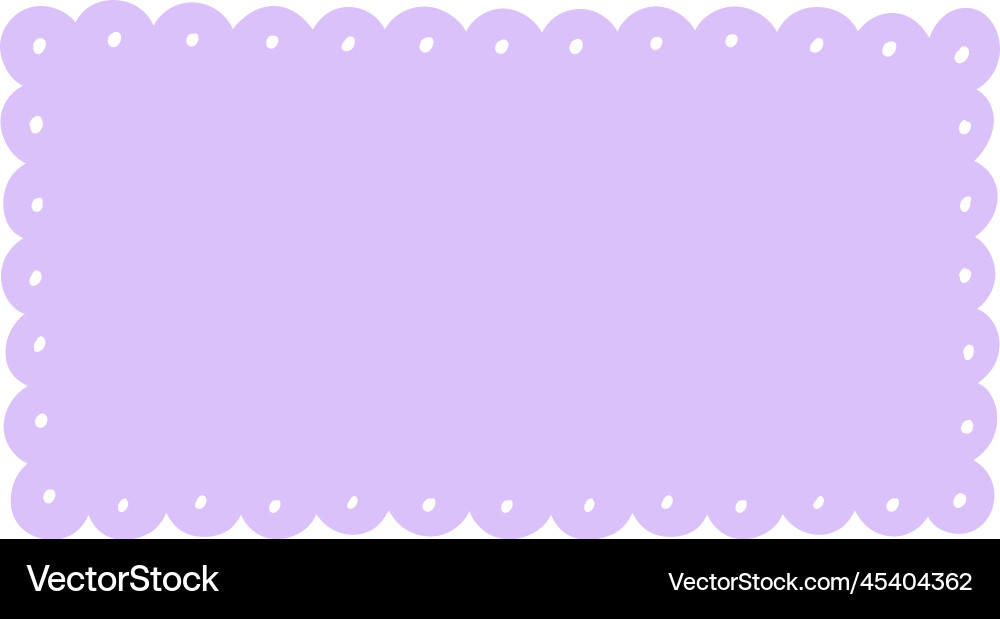 Scalloped edge rectangle long frame badge simple Scalloped edge rectangle long frame badge simple vector image