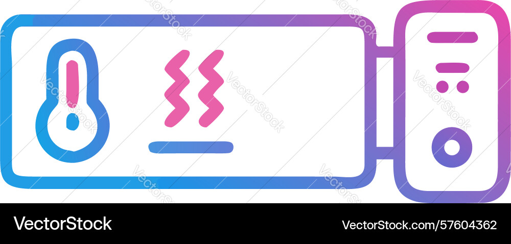 Server temperature monitoring it system health vector image
