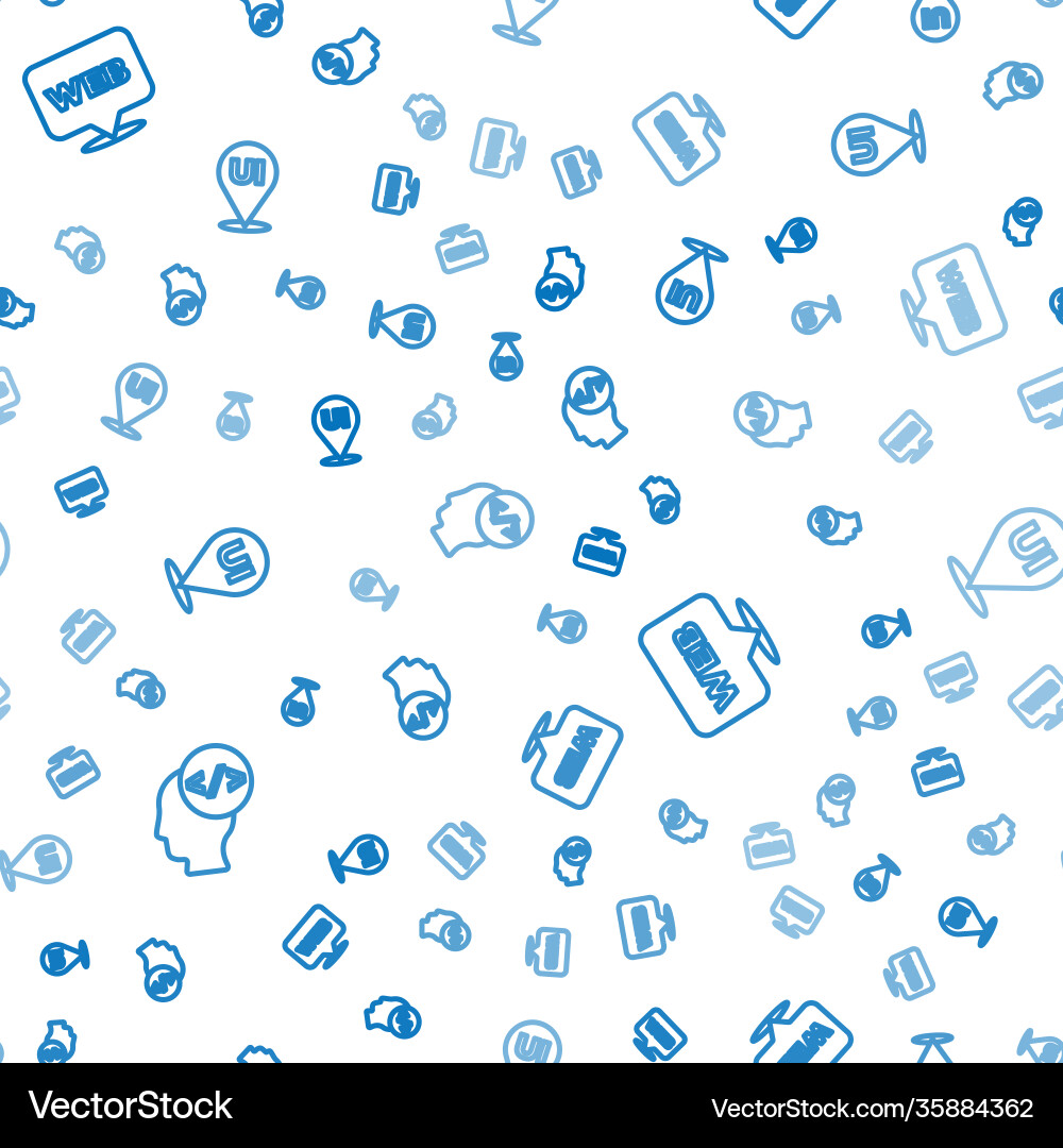Set line front end development web and graphic Set line front end development web and graphic vector image