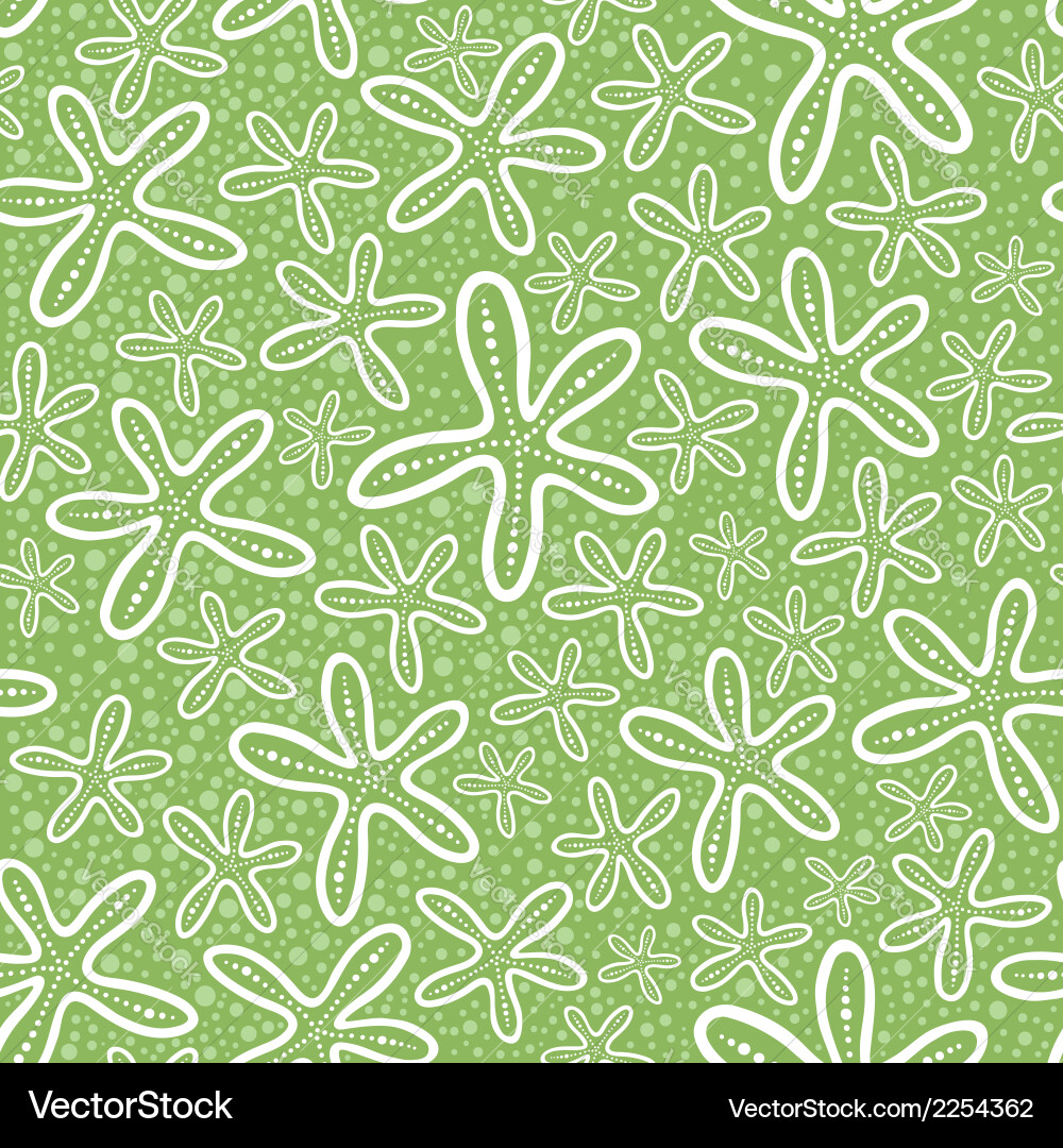 Shell seamless pattern on spotted background Vector Image