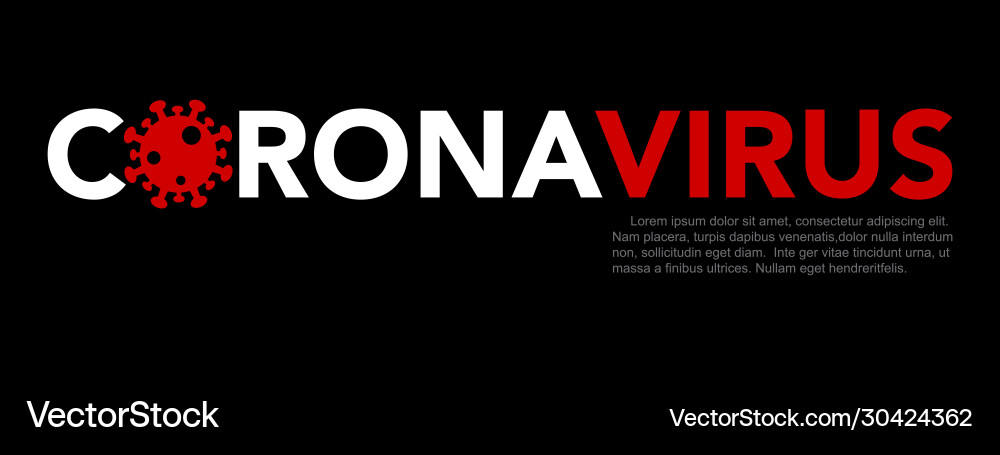 Sign caution coronavirus stop banner Sign caution coronavirus stop banner Vector Image