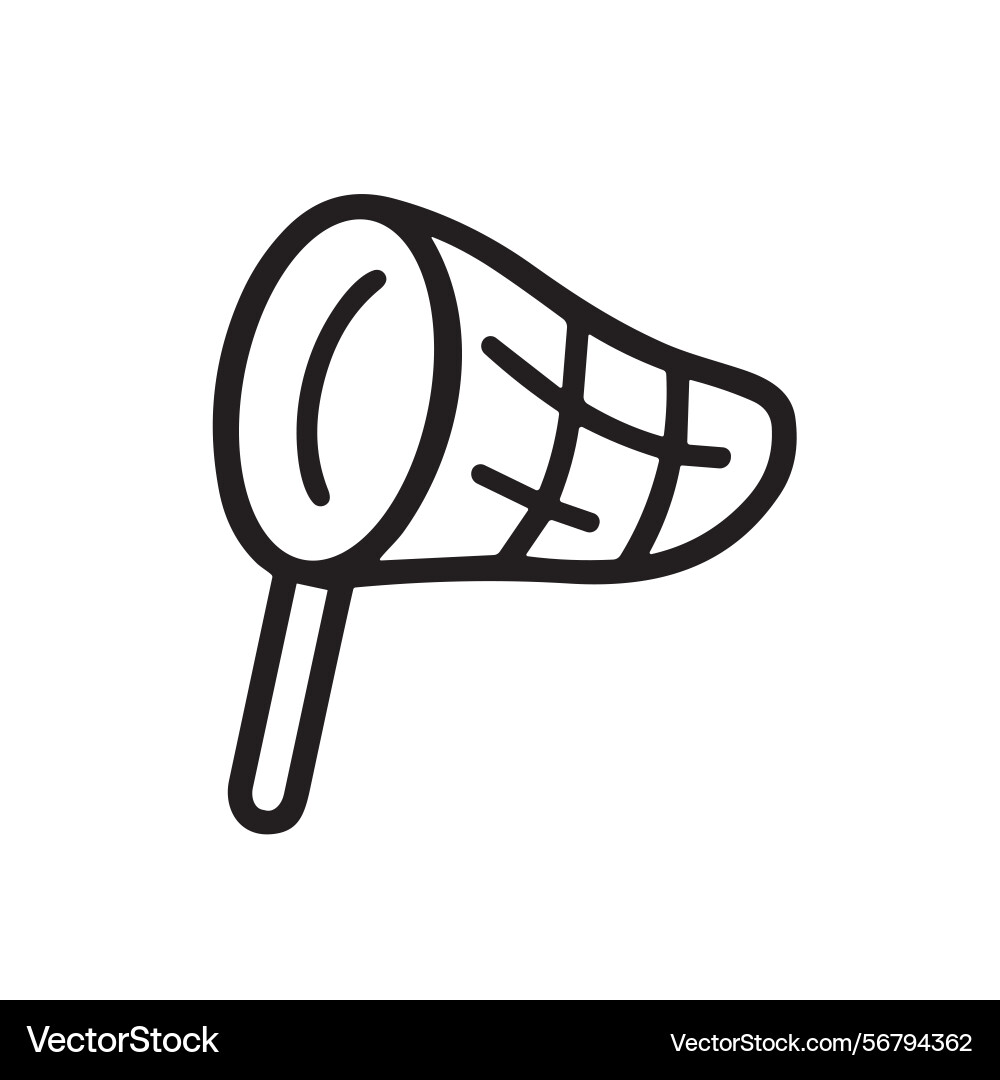 Simple line art catching net outline tool Simple line art catching net outline tool Vector Image