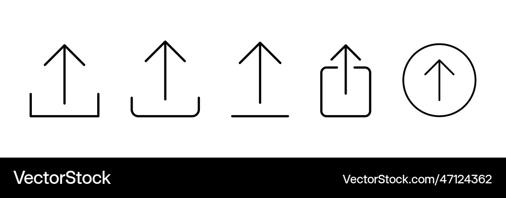 Upload icon load data symbol vector image