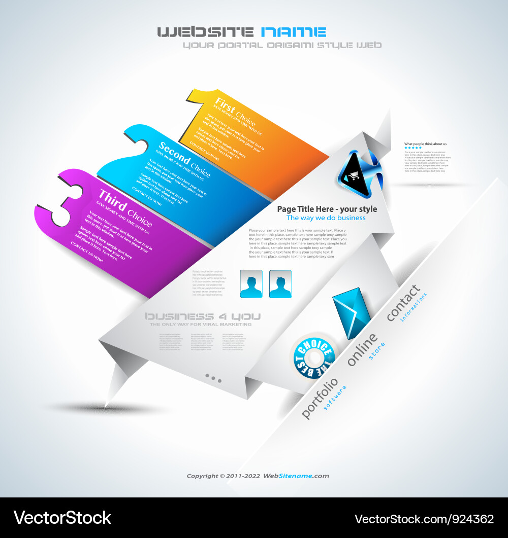 Website layout Vector Image