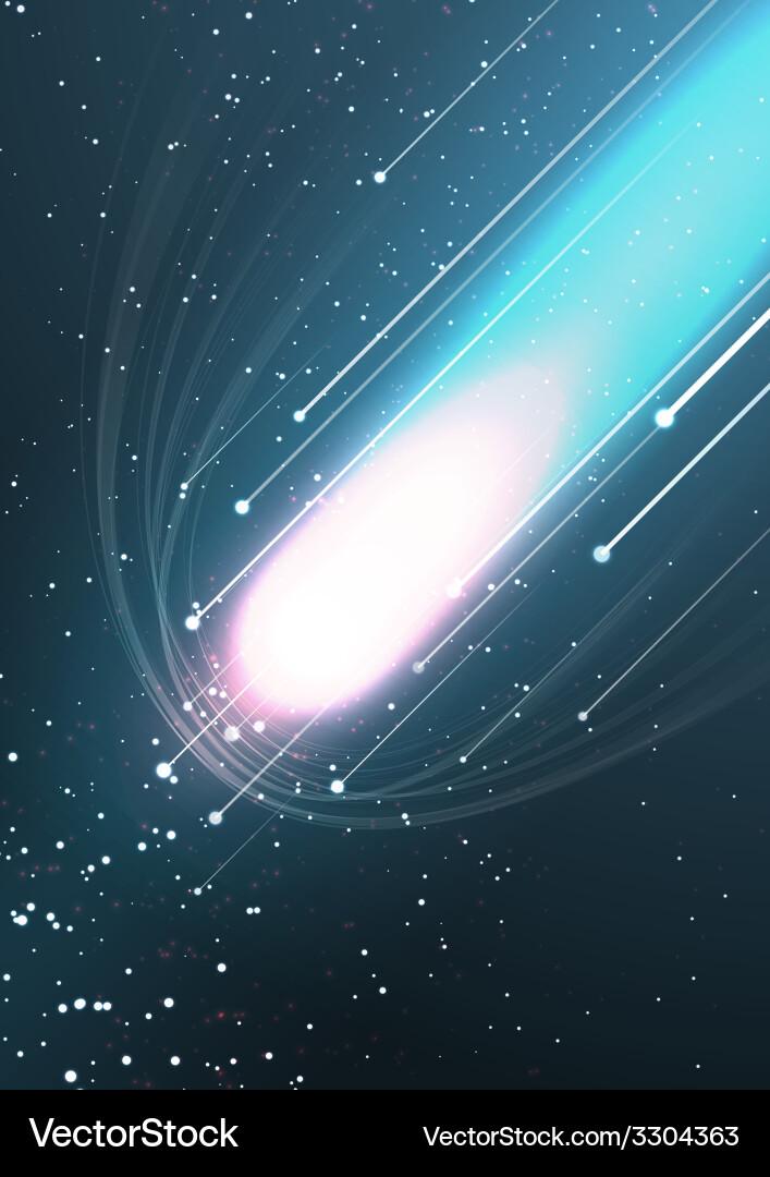 Abstract Comet Space Background vector image