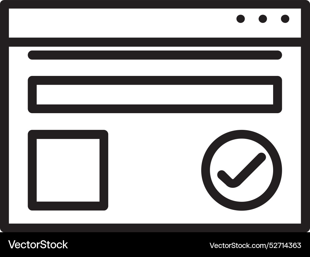 Browser line icon design vector image