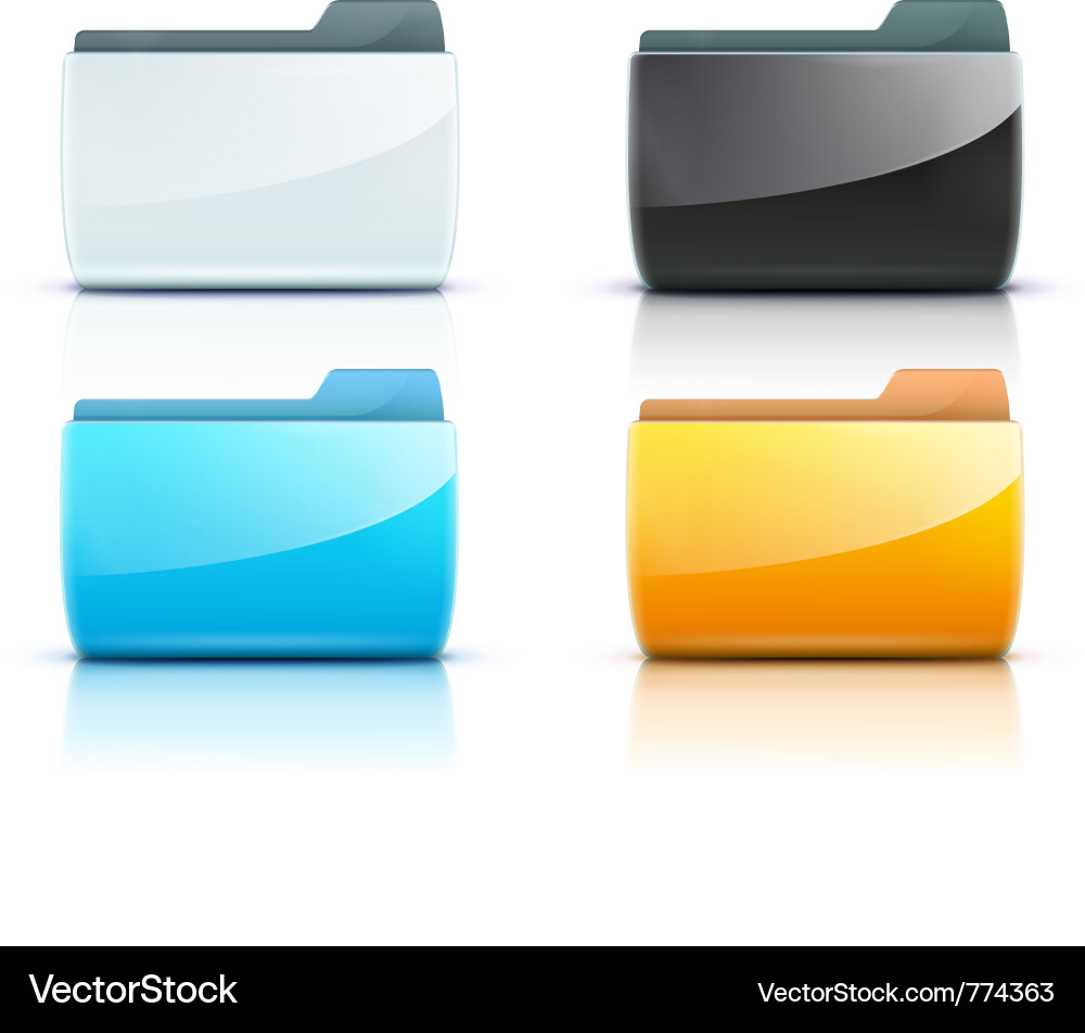 Computer Folder Icons vector image
