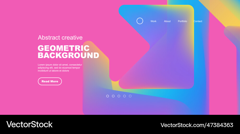 Fluid gradient triangles landing page background Fluid gradient triangles landing page background vector image