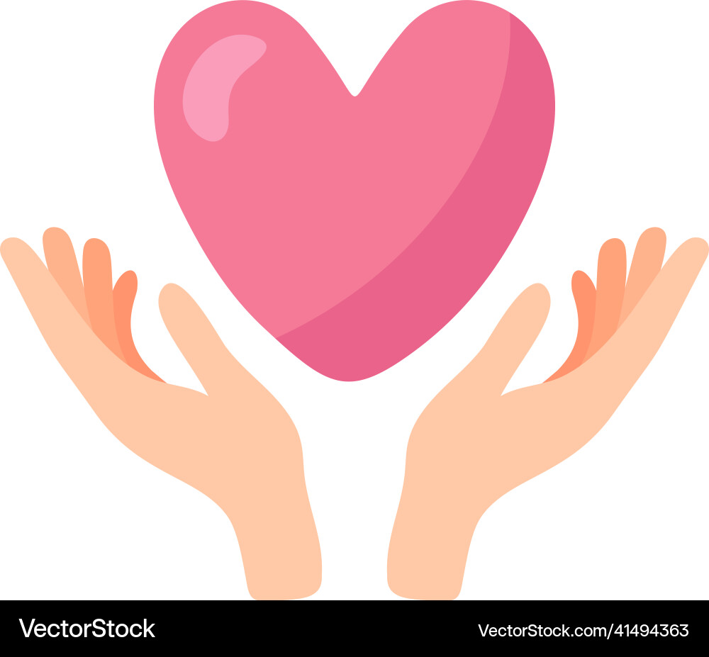 Frau Hände mit Herz-Schutz-Logo Valentine Frau Hände mit Herz-Schutz-Logo Valentine vektorbild