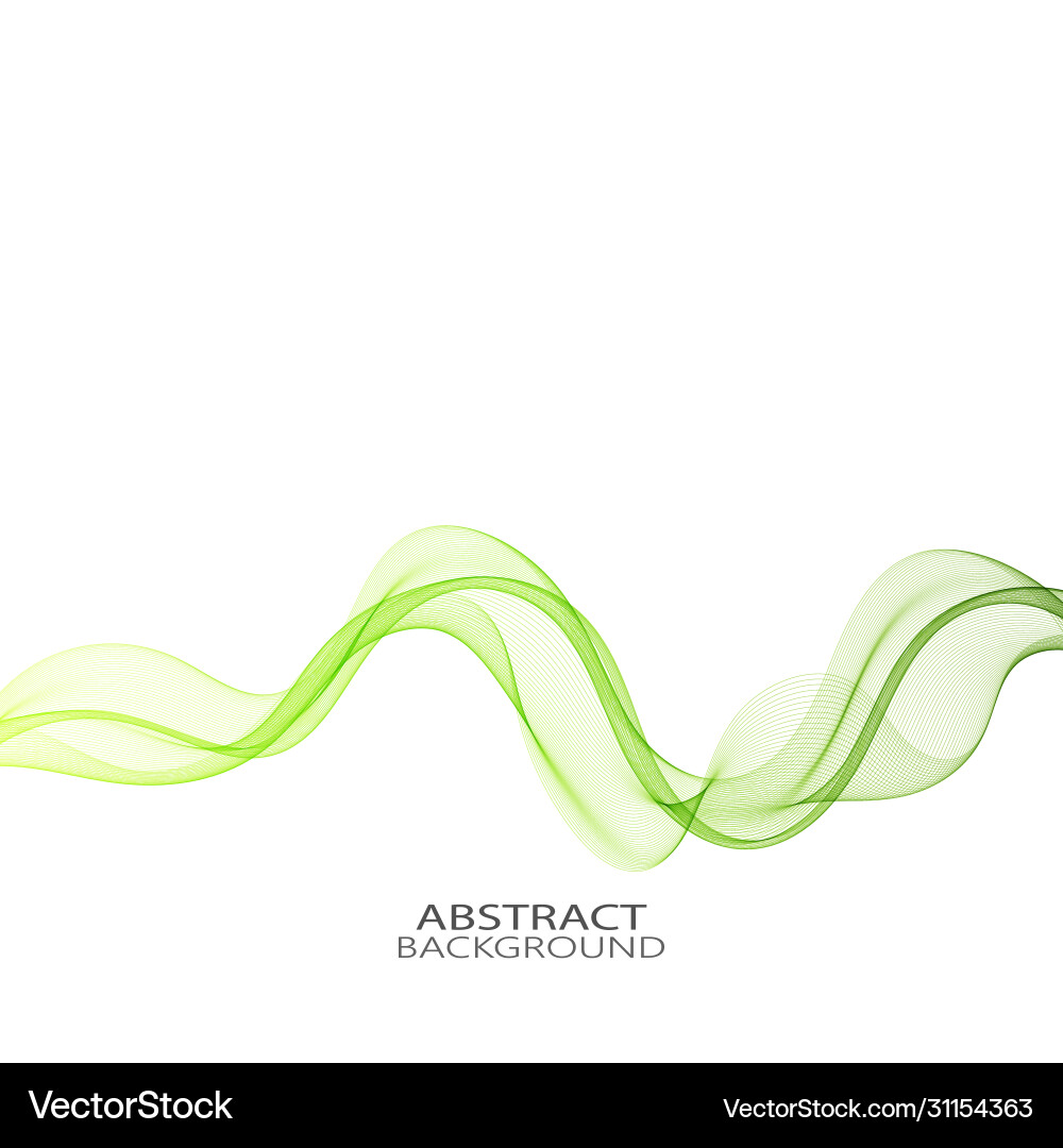 Green smooth wave stream line abstract header Green smooth wave stream line abstract header vector image