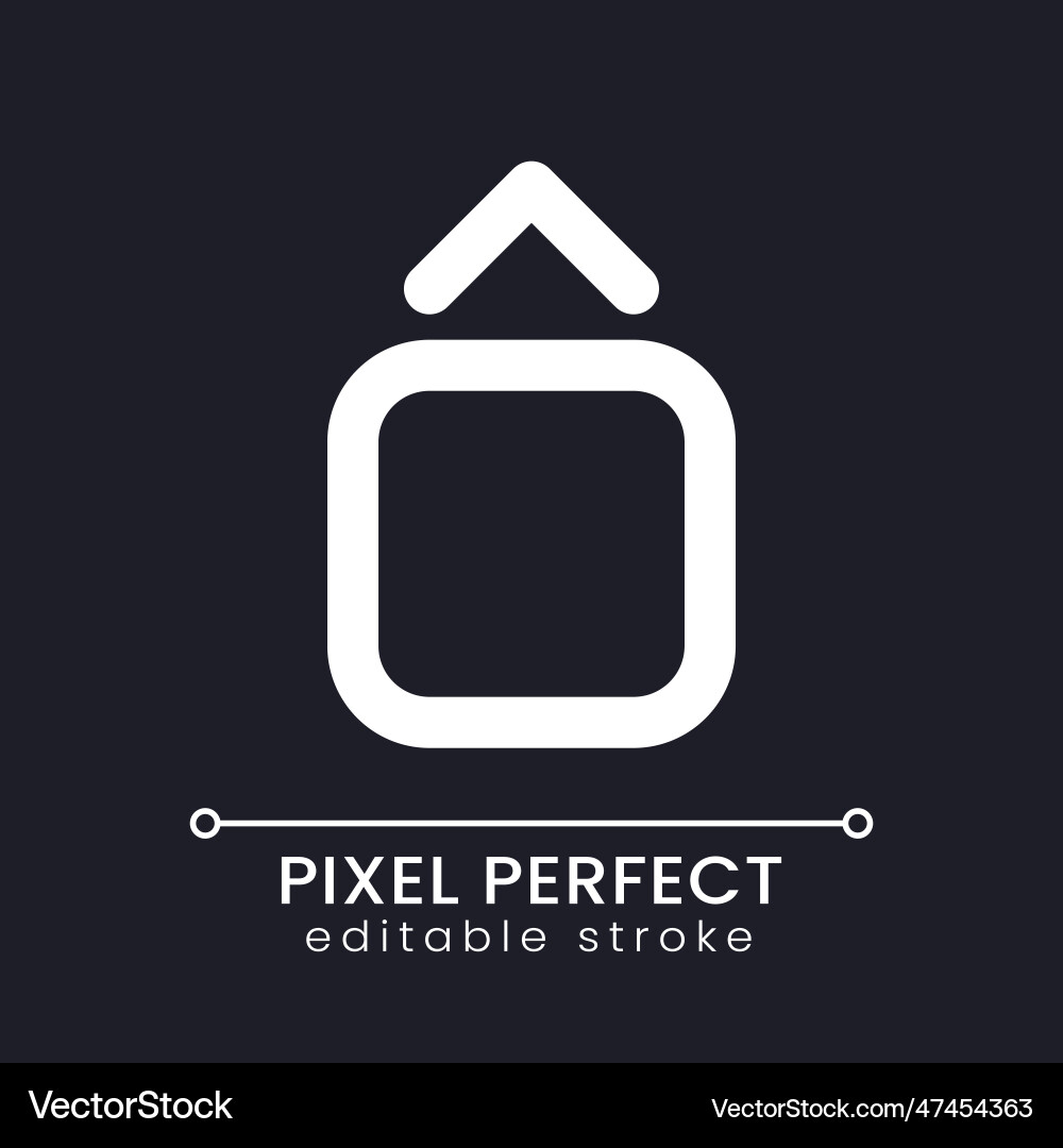 Jump animation pixel perfect white linear ui icon Jump animation pixel perfect white linear ui icon vector image