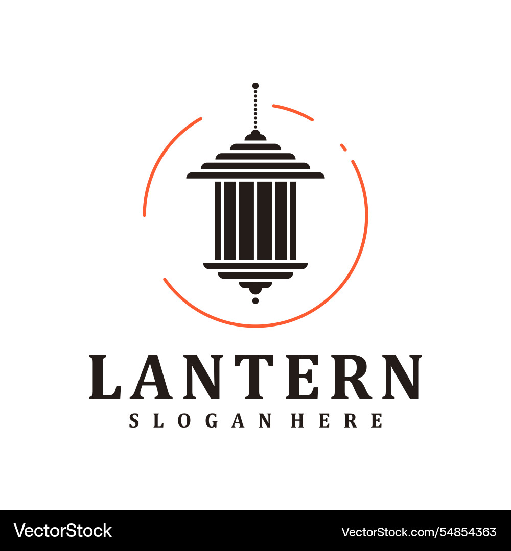 lantern logo vintage Lantern logo vintage vektorbild