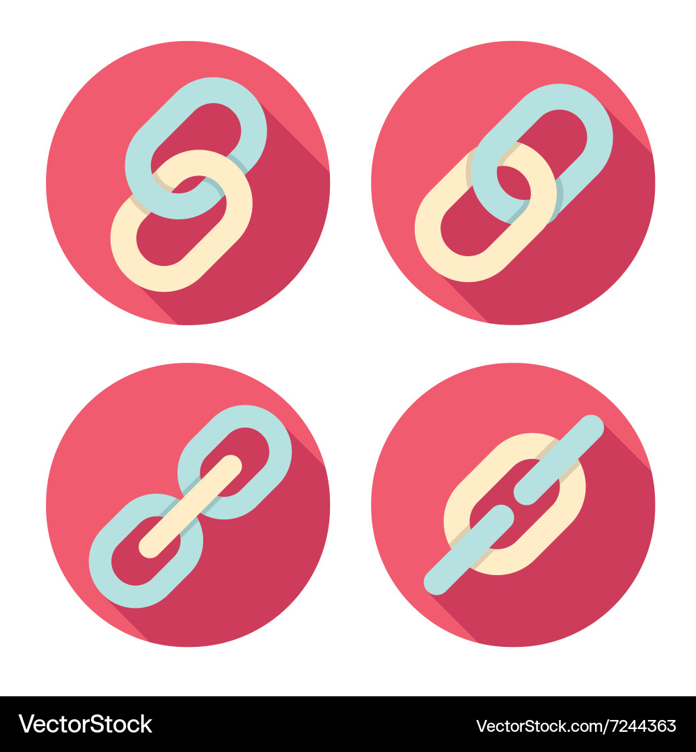 Link Icons - Connection & Network Vector Image