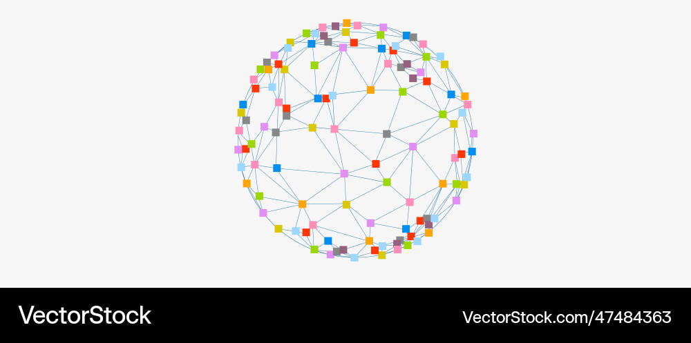Neural network concept connected cells with links Neural network concept connected cells with links Vector Image