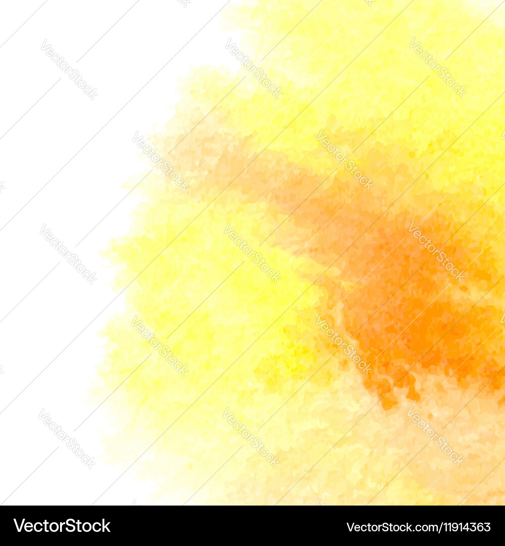 Orange Watercolor Splash vector image