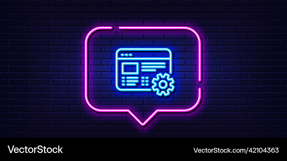 Web settings line icon engineering cogwheel tool Web settings line icon engineering cogwheel tool Vector Image