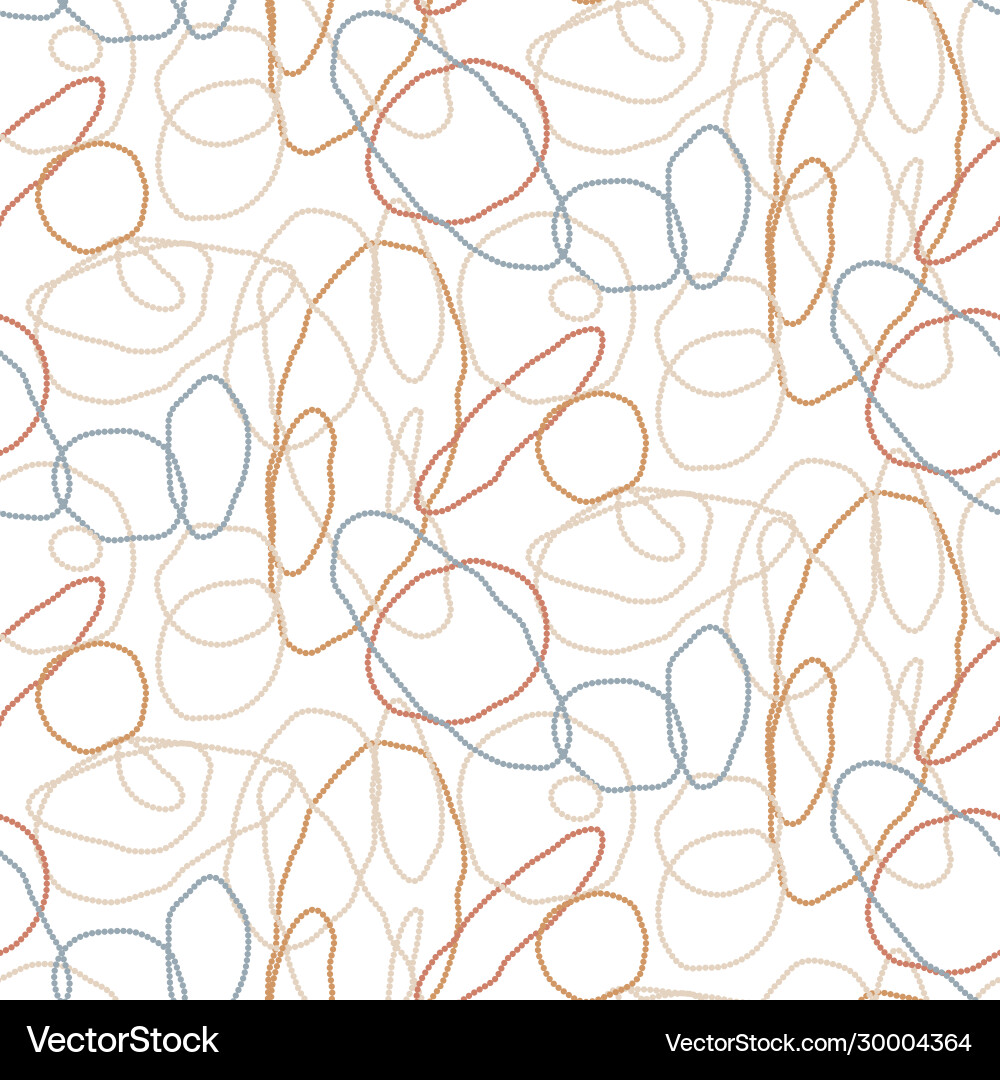 Abstract beaded lines in circles texture Vector Image