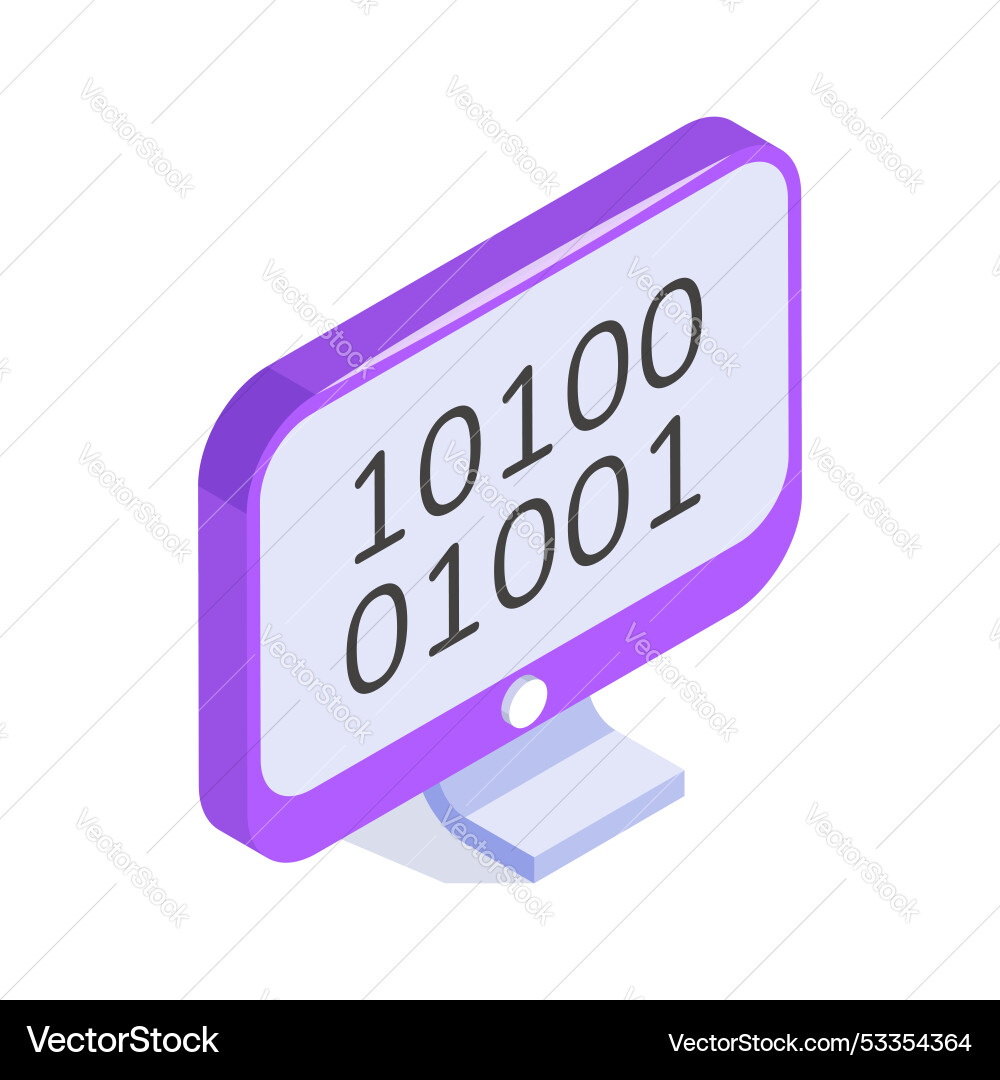 Binary coding vector image