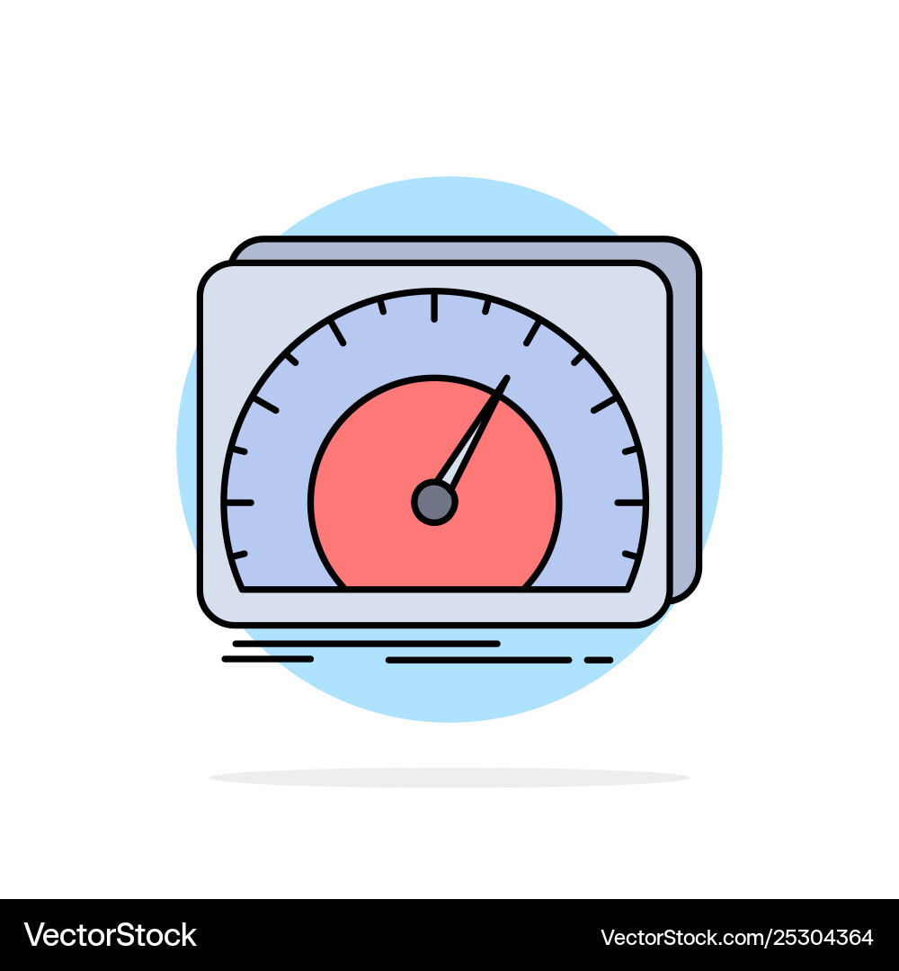 Dashboard device speed test internet flat color Dashboard device speed test internet flat color vector image