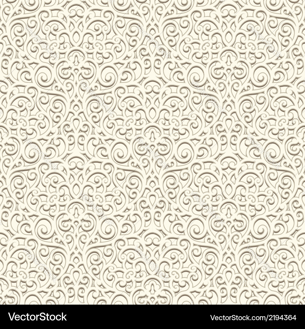Delicate Scrollwork Pattern vector image