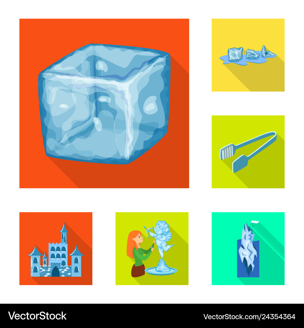 Design of texture and frozen symbol set Design of texture and frozen symbol set vector image
