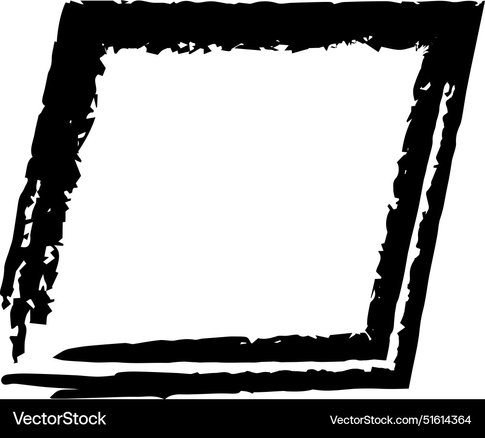 Frame parallelogram texture element outline Frame parallelogram texture element outline Vector Image