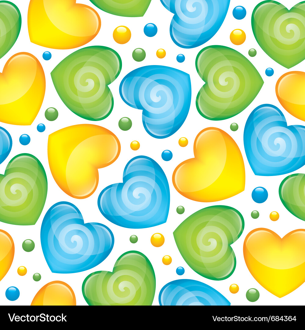 Glossy hearts Vector Image