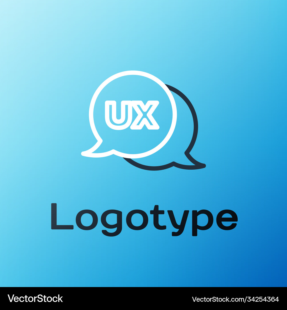 Line ui or ux design icon isolated on blue Line ui or ux design icon isolated on blue vector image
