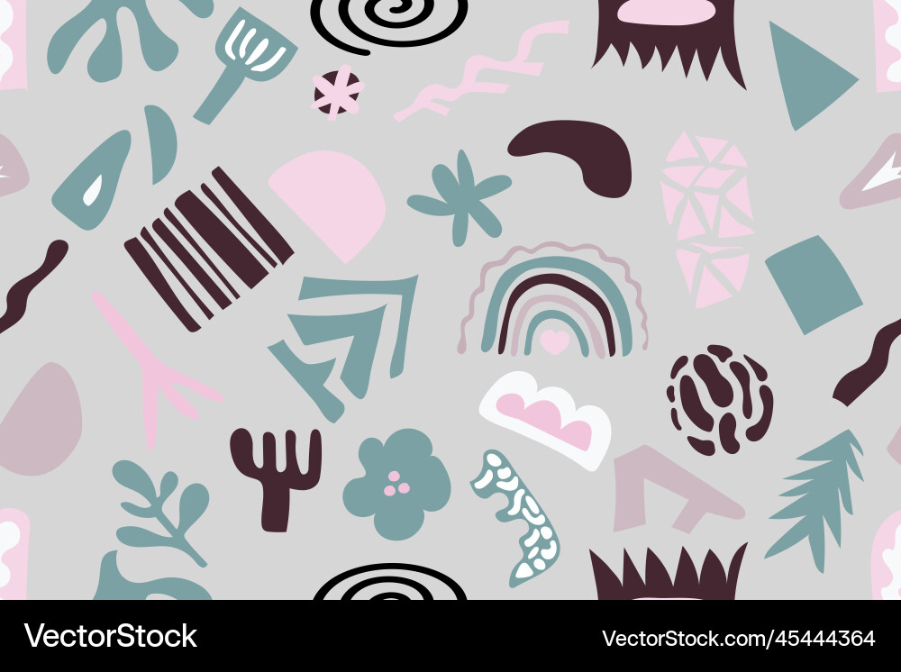 Modern seamless pattern with abstract elements Modern seamless pattern with abstract elements Vector Image